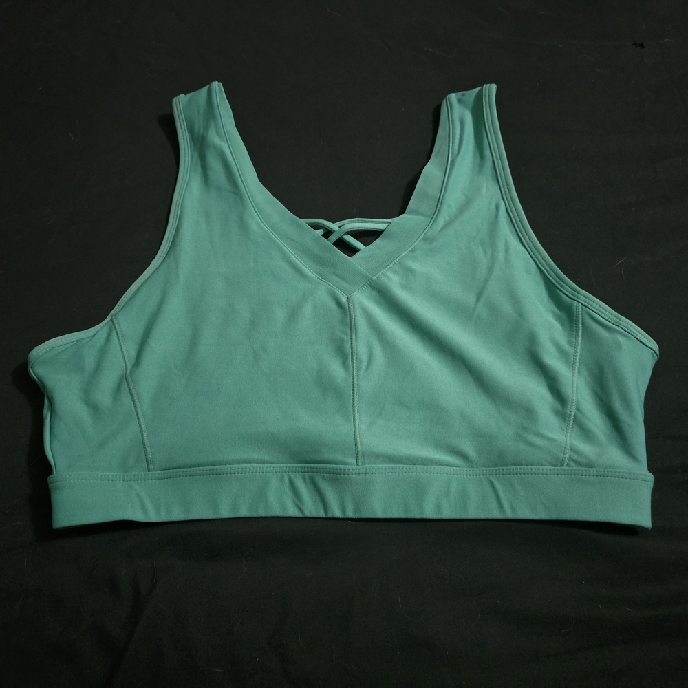 Avia Large Teal Crisscross Sports Bra